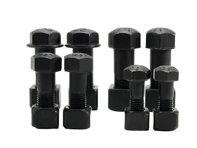 Excavator and bulldozer track shoe bolts and nuts